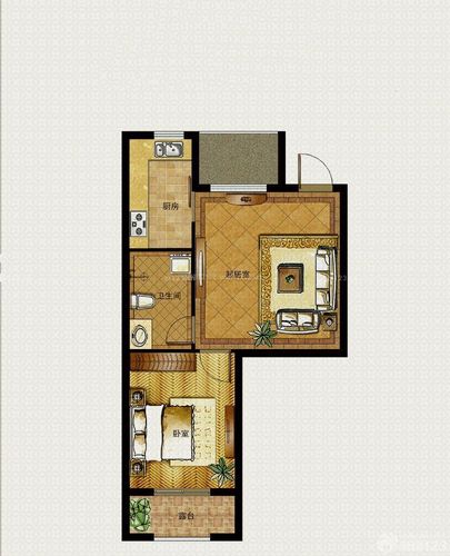 一室30平米小户型平面图设计